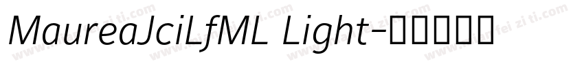 MaureaJciLfML Light字体转换